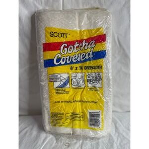 Scott Gotcha Covered 4 x 10 Drop Cloth Painter Tool Reusable Non Slip Leakproof